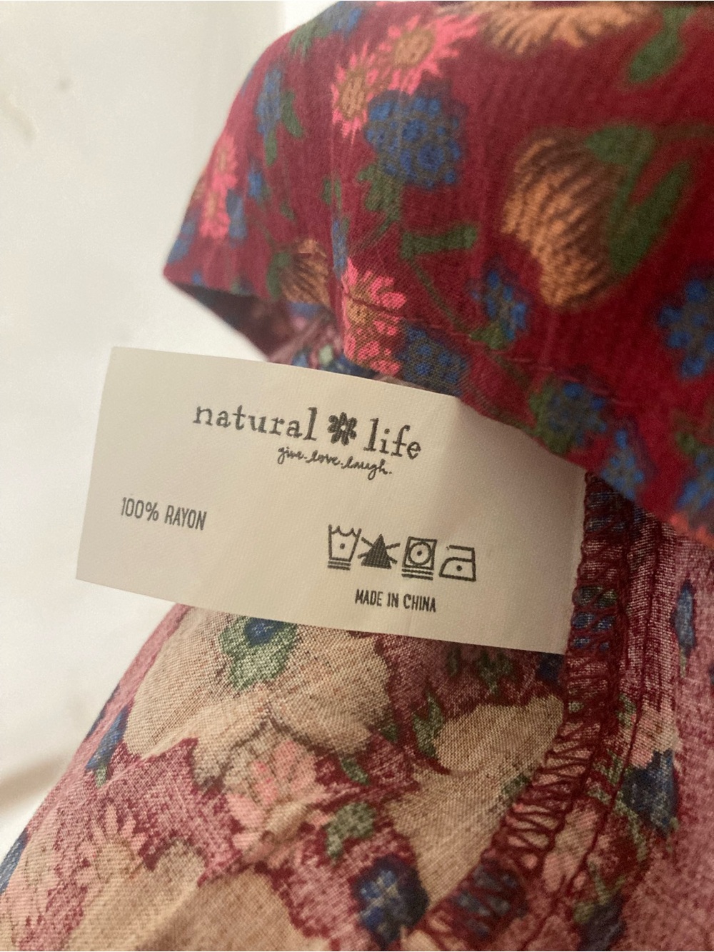 NATURAL LIFE Sara Embroidered Mini Dress, Cranberry, Size Medium - Picture 12 of 12